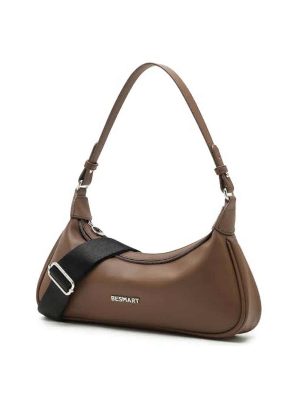 Nylon Crossbody Crescent Bag Lightweight Top Handle Purse with Shoulder Strap